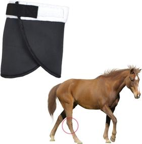 img 4 attached to 🐎 YUYUSO Single Hock Shield Protector - Neoprene Support Wrap for Horse Hock Boot