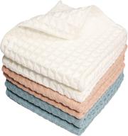 🧽 gm home 6 pcs waffle weave microfiber cleaning cloths: ultra absorbent & fast drying dish clothes for kitchen and dishes, premium quality! logo