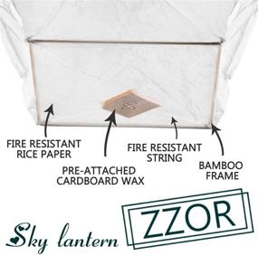 img 1 attached to 🎐 ZZOR (10 Pack) Chinese Sky Lanterns - Ideal for Memorial, Wedding, Eco-friendly Releases!