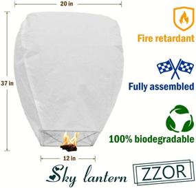 img 2 attached to 🎐 ZZOR (10 Pack) Chinese Sky Lanterns - Ideal for Memorial, Wedding, Eco-friendly Releases!