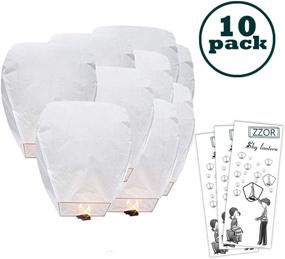 img 3 attached to 🎐 ZZOR (10 Pack) Chinese Sky Lanterns - Ideal for Memorial, Wedding, Eco-friendly Releases!