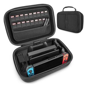 img 4 attached to 🎮 LP Carrying Storage Case for Nintendo Switch - Travel-friendly, Protective Hard Shell Bag with Separate Storage Space for Console, Pro Controller, Dock, AC Adapter & More