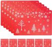 christmas placemats dining insulation printed logo