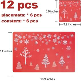 img 3 attached to Christmas Placemats Dining Insulation Printed