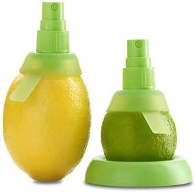 img 1 attached to Citrus Sprayer Lemon Lime, Set of 3 Pieces, in 8cm & 10.5cm Sizes, with Holder Plate, Screw Lock and Pump Top