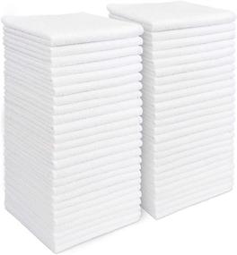 img 4 attached to 🧽 AIDEA Microfiber Cleaning Cloths White-50PK: Superior Absorption, Lint-Free, Scratch-Free, Streak-Free Cleaning Towels (11.5in.x 11.5in.)