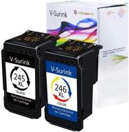 💡 compatible remanufactured ink cartridges for canon pg243 cl244 pg245xl cl246xl, ideal for pixma mx492 tr4520 ts3120 ts3320 mg2420 mg2522 mx490 mg2920 mg2922 mg2520 ip2820 printer (1 black 1 color) logo