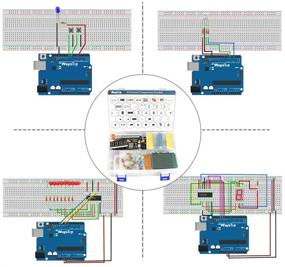 img 1 attached to Набор компонентов для электроники WayinTop: Набор для начинающих с платой для макетирования, проводами-переходниками, набором для пайки, светодиодами и резисторами для Arduino, Raspberry Pi, ESP32 и ESP8266 - Улучшенная версия с электронной книгой