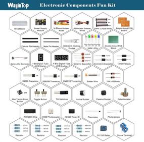img 3 attached to Набор компонентов для электроники WayinTop: Набор для начинающих с платой для макетирования, проводами-переходниками, набором для пайки, светодиодами и резисторами для Arduino, Raspberry Pi, ESP32 и ESP8266 - Улучшенная версия с электронной книгой