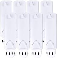 effortless picture hanging kit: wire-back picture frame hanger, self adhesive hooks (white, 8 pieces) logo