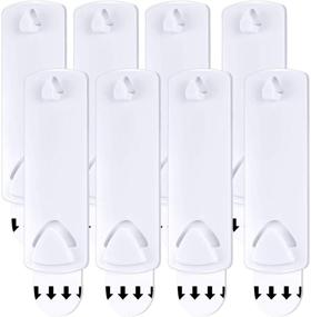 img 4 attached to Effortless Picture Hanging Kit: Wire-Back Picture Frame Hanger, Self Adhesive Hooks (White, 8 Pieces)