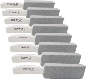 img 4 attached to Pumice Stone Toilet Cleaner with Handle - Pack of 8 by Comfun