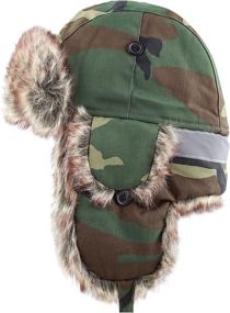 img 2 attached to 🧢 Enhance Safety and Style with Reflective Aviator Trapper Trooper Woodland Boys' Accessories for Hats & Caps