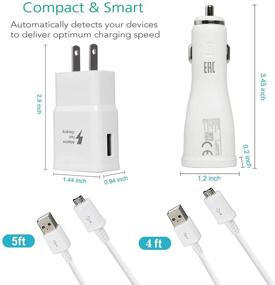 img 3 attached to BenKri Adaptive Fast Charger Kit – Quick Charge Wall Charger Compatible with Samsung Galaxy S7/S7 Edge/S6/Note5/4/S3 and More (Includes Wall Charge, Car Charger, 2 x Micro USB Cable)