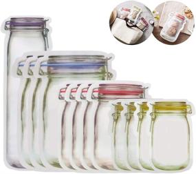 img 4 attached to 🥪 Convenient Mason Jar Zipper Bags for Food Storage On-the-Go: Snacks, Sandwiches, and More!