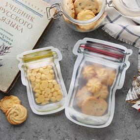 img 2 attached to 🥪 Convenient Mason Jar Zipper Bags for Food Storage On-the-Go: Snacks, Sandwiches, and More!