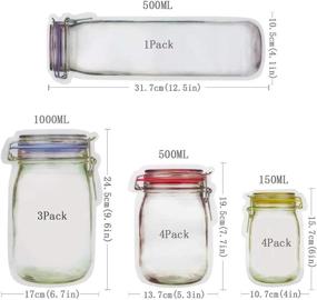 img 3 attached to 🥪 Convenient Mason Jar Zipper Bags for Food Storage On-the-Go: Snacks, Sandwiches, and More!