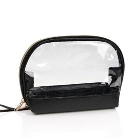 img 4 attached to 💼 Compact Clear Travel Makeup Bag: TSA Approved Toiletry & Cosmetic Pouch