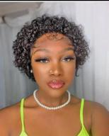 🌟 enhanced seo: baihong 6" short curly lace front human hair wigs | 13x1 pixie cut hd lace front wigs for black women | plucked & bleached knots pixie cut hairstyle logo