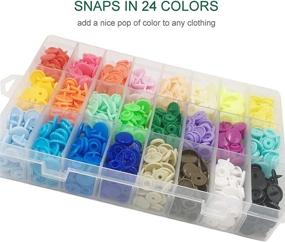 img 1 attached to 360 Sets of T5 Plastic Snap Buttons in 24 Colors - Professional Snap Fastener Kit with Snaps and Snap Pliers Set for Sewing and Crafting