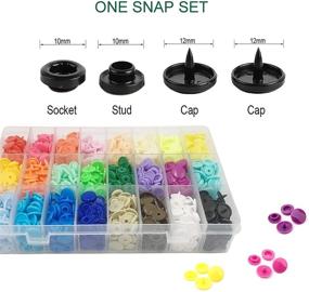 img 2 attached to 360 Sets of T5 Plastic Snap Buttons in 24 Colors - Professional Snap Fastener Kit with Snaps and Snap Pliers Set for Sewing and Crafting