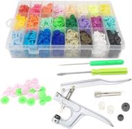 360 sets of t5 plastic snap buttons in 24 colors - professional snap fastener kit with snaps and snap pliers set for sewing and crafting logo