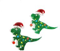 dinosaur earrings snowflake christmas gifts dinosaur logo