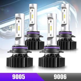 img 4 attached to 🔆 CZC AUTO LED Headlight Bulbs 9005 9006 Combo - Super Bright 20000LM 6000K White LED Bulbs - Long-lasting, Over 30000 Hours