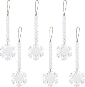 img 4 attached to Christmas Garlands Farmhouse Decorations Snowflake