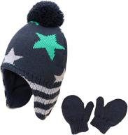 🧸 warm winter earflap beanie for toddlers - cozy boys' accessories for cold weather logo