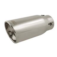 🔥 enhanced performance dc sport ex-1010 stainless steel resonated slant cut bolt-on exhaust tip logo