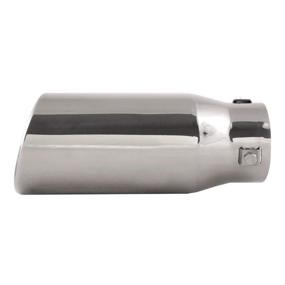 img 3 attached to 🔥 Enhanced Performance DC Sport EX-1010 Stainless Steel Resonated Slant Cut Bolt-On Exhaust Tip