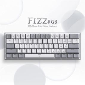 img 2 attached to Redragon K617 Fizz 60% Wired RGB Gaming Keyboard: Compact Mechanical Keyboard with White and Grey Keycaps, Linear Red Switch, Pro Driver/Software Supported