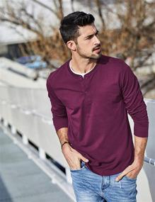 img 3 attached to Get Classy with LecGee Henley Sleeve Regular T Shirts: Shop Men's Clothing and Shirts