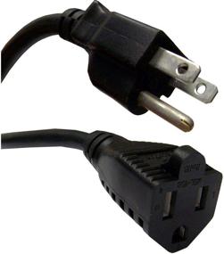 img 1 attached to EDragon 3Ft (1M) 16AWG (Power Extension Cord) Power Extension Cable 3 Feet (1 Meters) 3 Conductor (NEMA 5-15P To NEMA 5-15R) 13 Amp Power Cable ED652504 (3 Pack)