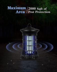 img 3 attached to 🦟 Powerful 2021 Bug Zapper: Indoor/Outdoor Mosquito Killer, 4200V High Voltage, 20W Lamp Bulb, Fly Trap for Backyard, Patio, Bedroom, Kitchen, Office
