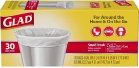 img 4 attached to Glad 4 Gallon White Trash Bags - Small Size - Pack of 30 Count
