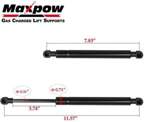 img 2 attached to 🚗 Maxpow Qty2 Front Hood Lift Support Strut Shocks for Range Rover 2003-2012 SG487001 (Excluding LR3, LR4, Sport) - Ball Socket Claw (Steel) Type, 10mm (3/8 inch)