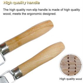 img 1 attached to Enhanced Auto Soundproofing: 2PCS Car Sound Deadener Hand Roller 🔉 Tool for Effective Noise Reduction and Easy Installation with Wood Handle