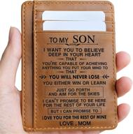 personalized engraved leather men's wallets, card cases & money organizers for husbands and grandsons, featuring minimalist men's accessories logo