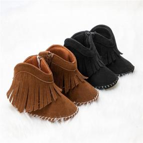 img 3 attached to 👶 Winter Fleece Booties for Newborns: Meckior Infant Baby Cotton Socks with Soft Bottom and Grippers