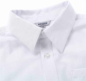 img 1 attached to Bienzoe School Uniform Sleeve Oxford Boys' Clothing