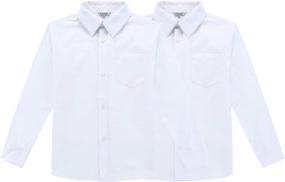 img 4 attached to Bienzoe School Uniform Sleeve Oxford Boys' Clothing