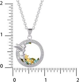 img 2 attached to 💫 Disney Tinkerbell Silver Plated Pendant Necklace - Officially Licensed, 18" Chain