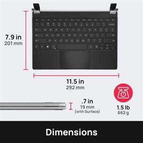 img 1 attached to 🔑 Brydge 12.3 Pro+ - Wireless Keyboard with Precision Touchpad for Microsoft Surface Pro 7, 6, 5 & 4 - Designed for Surface (Silver)