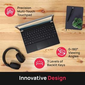 img 2 attached to 🔑 Brydge 12.3 Pro+ - Wireless Keyboard with Precision Touchpad for Microsoft Surface Pro 7, 6, 5 & 4 - Designed for Surface (Silver)