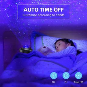 img 3 attached to 🌌 Galaxy Star Projector Night Light with LED Ocean Wave Projector Bluetooth Music Speaker - Ideal for Baby Bedroom, Game Rooms, Party, Home Theatre, Night Light Ambiance