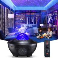 🌌 galaxy star projector night light with led ocean wave projector bluetooth music speaker - ideal for baby bedroom, game rooms, party, home theatre, night light ambiance логотип