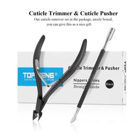 img 3 attached to 💅 TOP TENG Professional Cuticle Nipper & Pusher Set - Durable Manicure and Pedicure Tools for Fingernails and Toenails, Cuticle Trimmer and Pusher Included