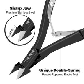 img 1 attached to 💅 TOP TENG Professional Cuticle Nipper & Pusher Set - Durable Manicure and Pedicure Tools for Fingernails and Toenails, Cuticle Trimmer and Pusher Included